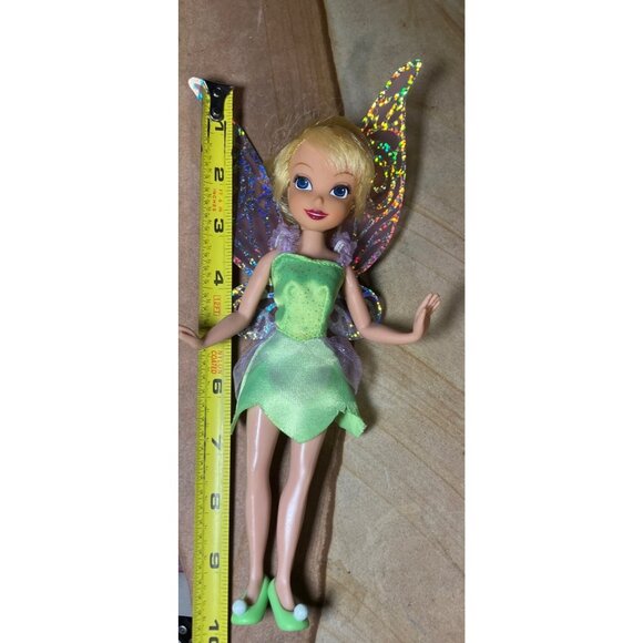 Disney Tinker Bell Doll With Glittery Wings and Green Dress - Picture 9 of 11